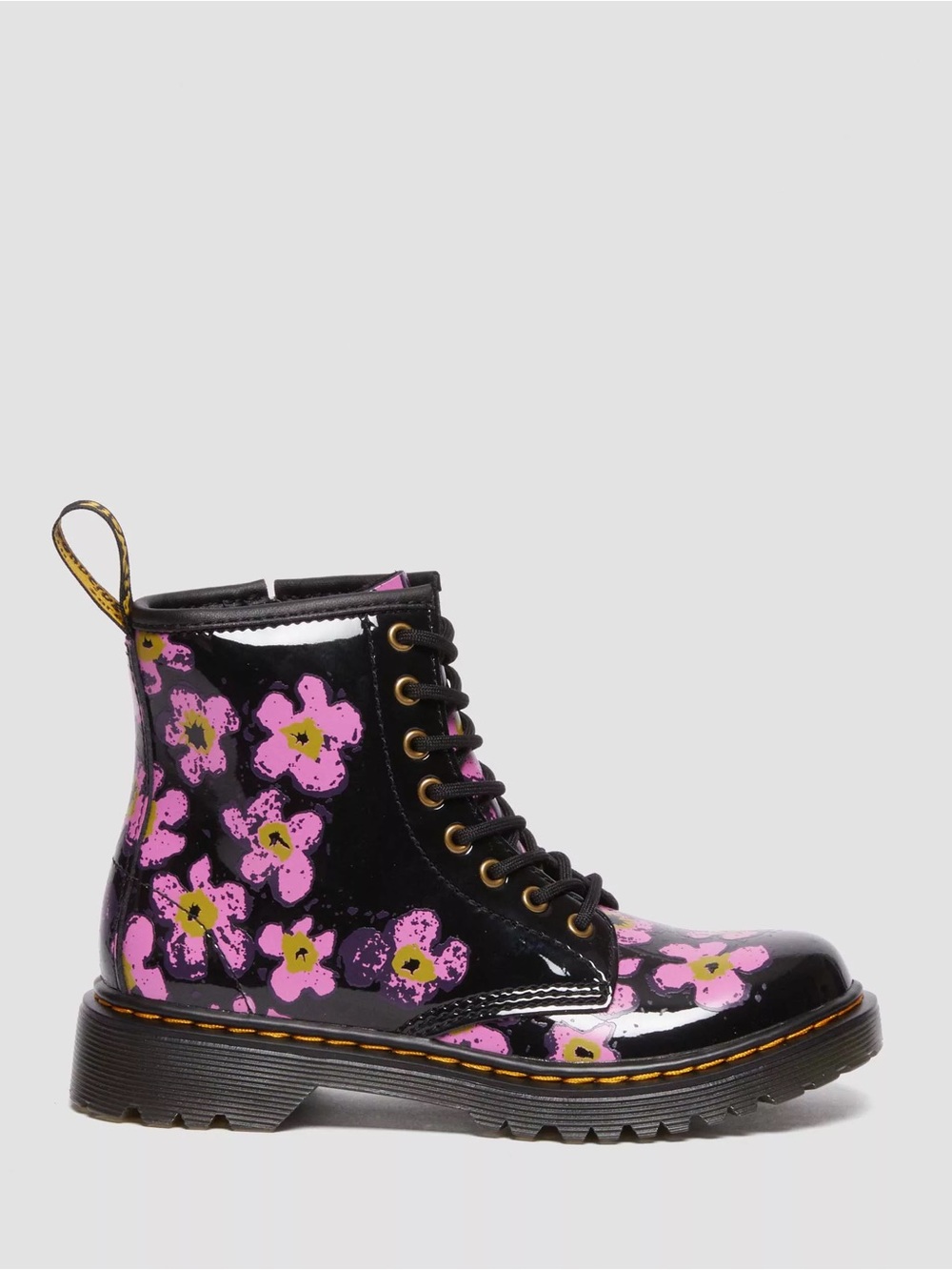 Dr. Martens KINDER 1460
FLORAL LACK STIEFEL. Size US10.